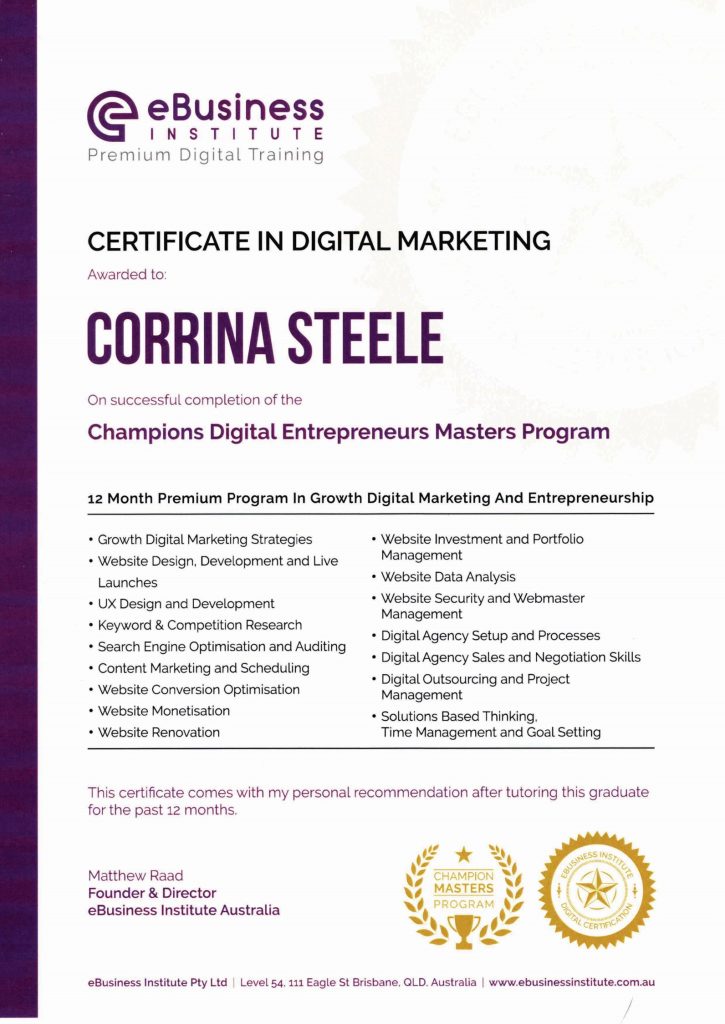 Digital marketing certificate
