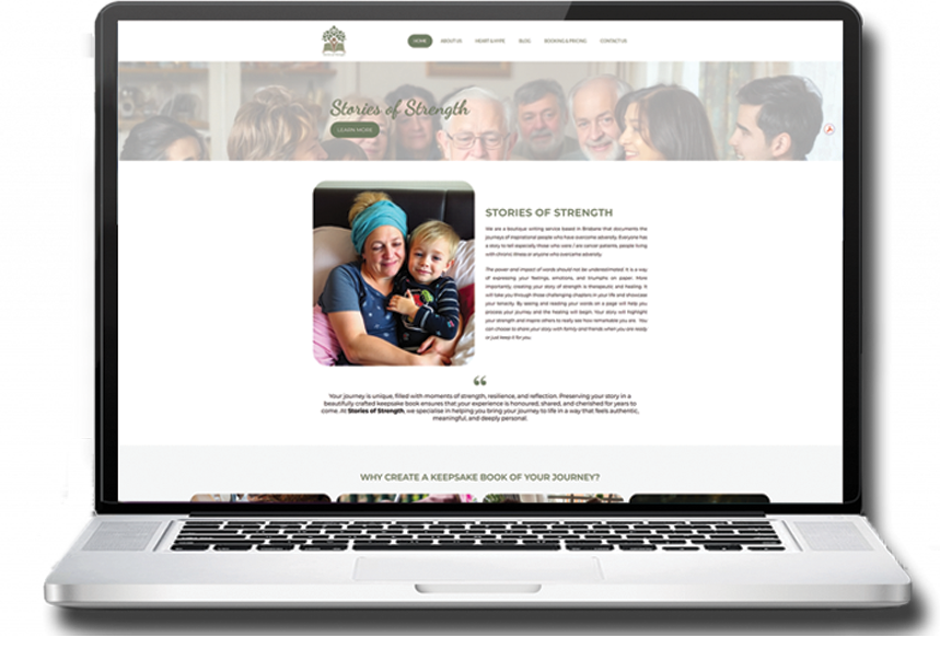Website build Brisbane for Stories of Strength Cashmere