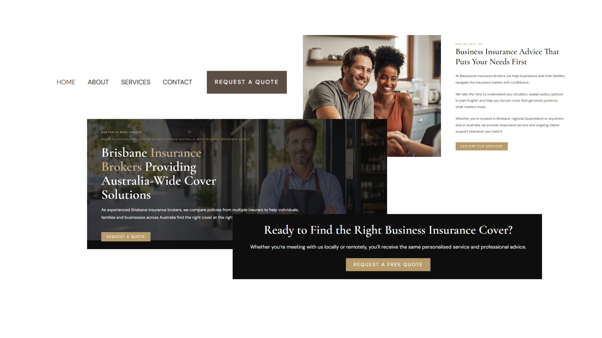 calls to action placed throughout the site